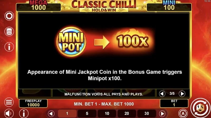 Classic Chilli Hold & Win - startar Hold & Win-rundan